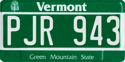 VT license plate PJR943