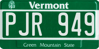 VT license plate PJR949