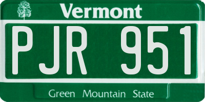 VT license plate PJR951