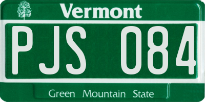 VT license plate PJS084