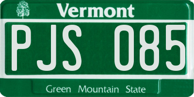 VT license plate PJS085