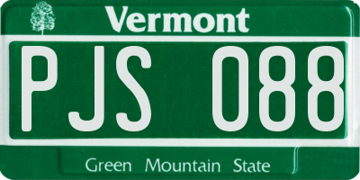 VT license plate PJS088