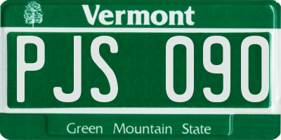 VT license plate PJS090
