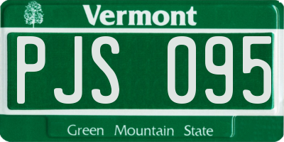 VT license plate PJS095