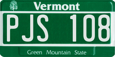 VT license plate PJS108