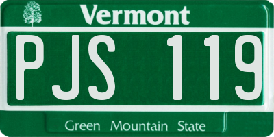 VT license plate PJS119