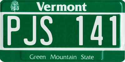 VT license plate PJS141