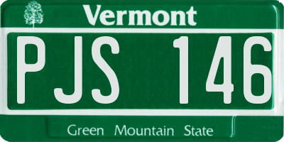 VT license plate PJS146