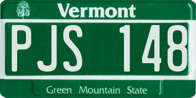 VT license plate PJS148
