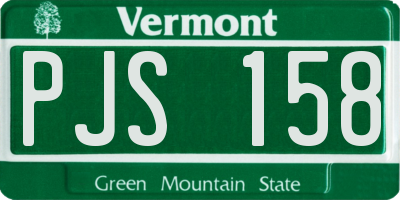 VT license plate PJS158