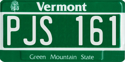 VT license plate PJS161
