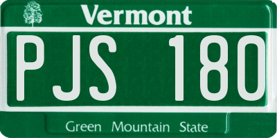 VT license plate PJS180