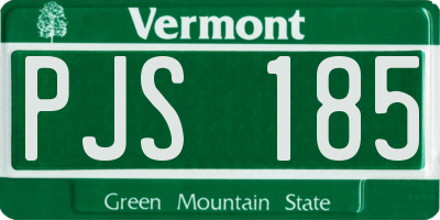 VT license plate PJS185