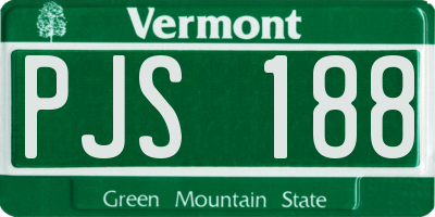 VT license plate PJS188