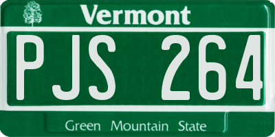 VT license plate PJS264
