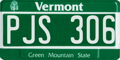 VT license plate PJS306