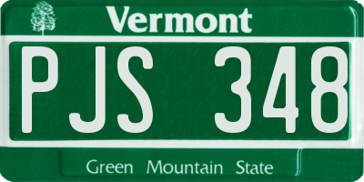VT license plate PJS348