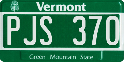 VT license plate PJS370