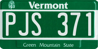 VT license plate PJS371