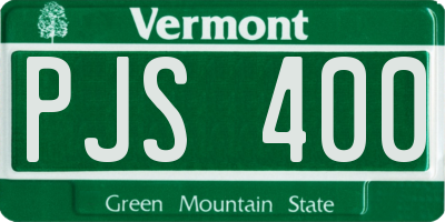 VT license plate PJS400