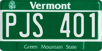VT license plate PJS401