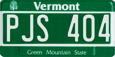 VT license plate PJS404
