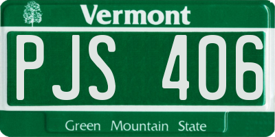 VT license plate PJS406