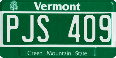 VT license plate PJS409