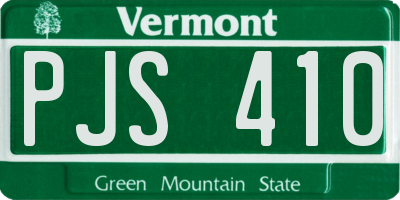 VT license plate PJS410