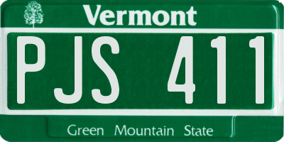 VT license plate PJS411