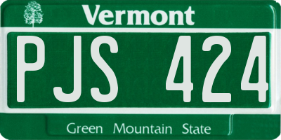 VT license plate PJS424