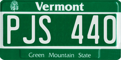 VT license plate PJS440