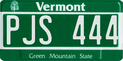 VT license plate PJS444