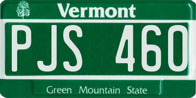 VT license plate PJS460