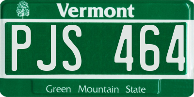VT license plate PJS464