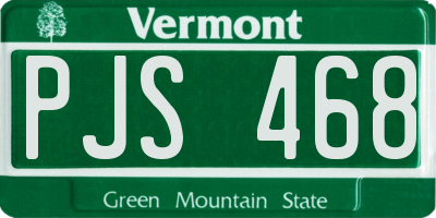 VT license plate PJS468