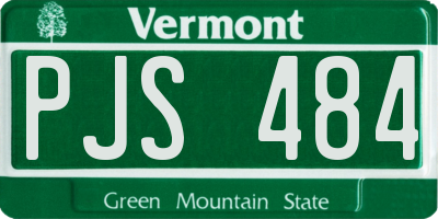 VT license plate PJS484