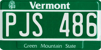 VT license plate PJS486