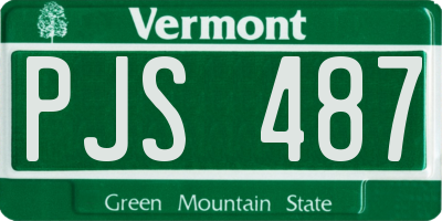 VT license plate PJS487