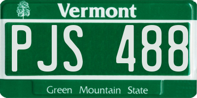 VT license plate PJS488
