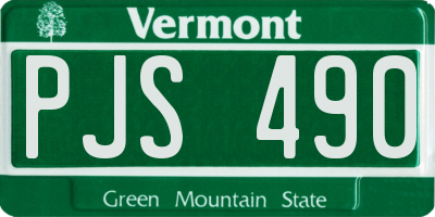 VT license plate PJS490