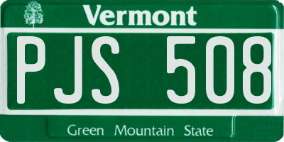 VT license plate PJS508