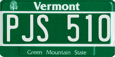 VT license plate PJS510