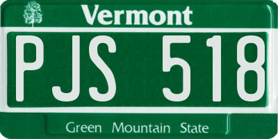 VT license plate PJS518
