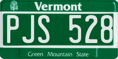 VT license plate PJS528