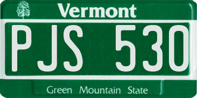 VT license plate PJS530