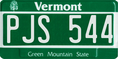 VT license plate PJS544