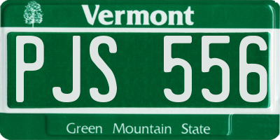 VT license plate PJS556