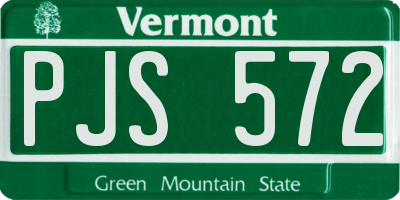 VT license plate PJS572