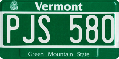 VT license plate PJS580
